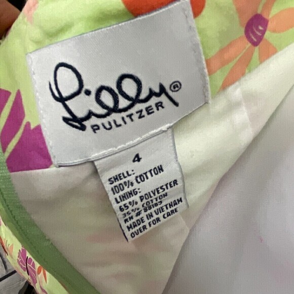 Lilly Pulitzer Womens Size 4 Dress Green Pink Butterfly Summer Halter Mini R2 - Picture 12 of 12
